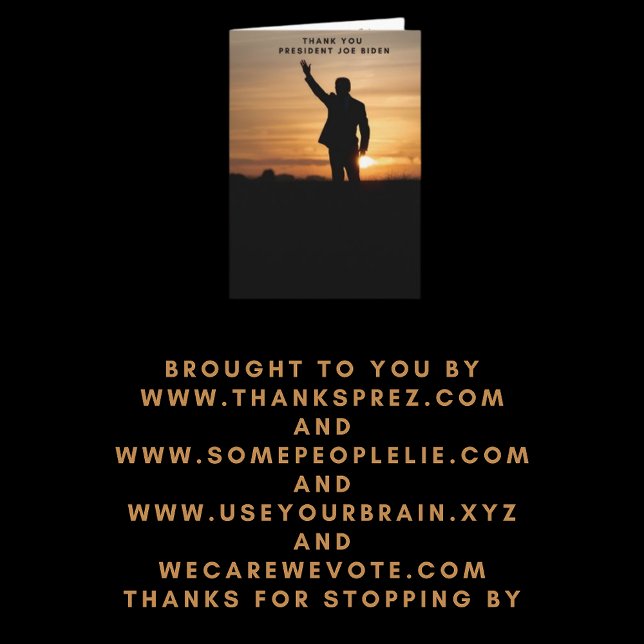 Vielen Dank, Präsident Joe Biden Karte (Von Creator hochgeladen)