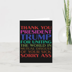 Vielen Dank, Präsident Trump, für die Vereinigung Karte