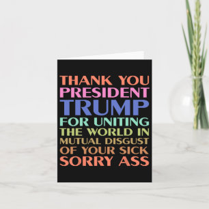 Vielen Dank, Präsident Trump, für die Vereinigung Karte