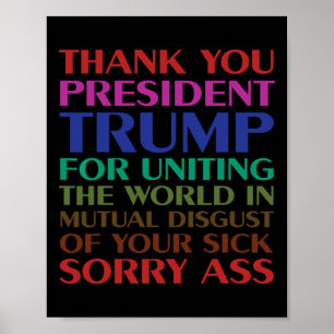 Vielen Dank, Präsident Trump, für die Vereinigung  Poster