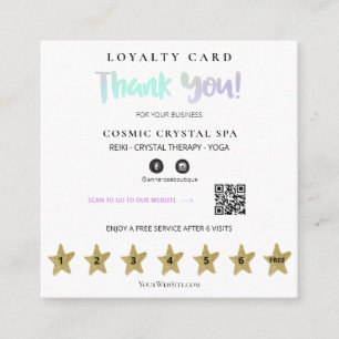 *~* Vielen Dank QR Belohnung Pastel Flat Loyalty C Treuekarte