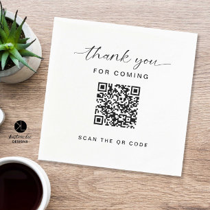 Vielen Dank QR Code Real Anwesen Business Open Hou Serviette
