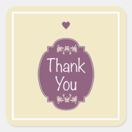 Vielen Dank Quadratischer Aufkleber