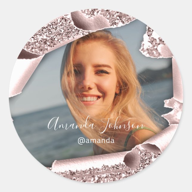 Vielen Dank QUINCEAÑERA Sweet 16. Rose Gefallen Fo Runder Aufkleber (Vorderseite)