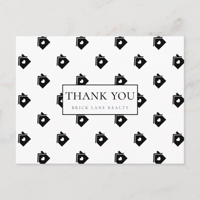 Vielen Dank, Real Anwesen Houses Postkarte (Vorderseite)