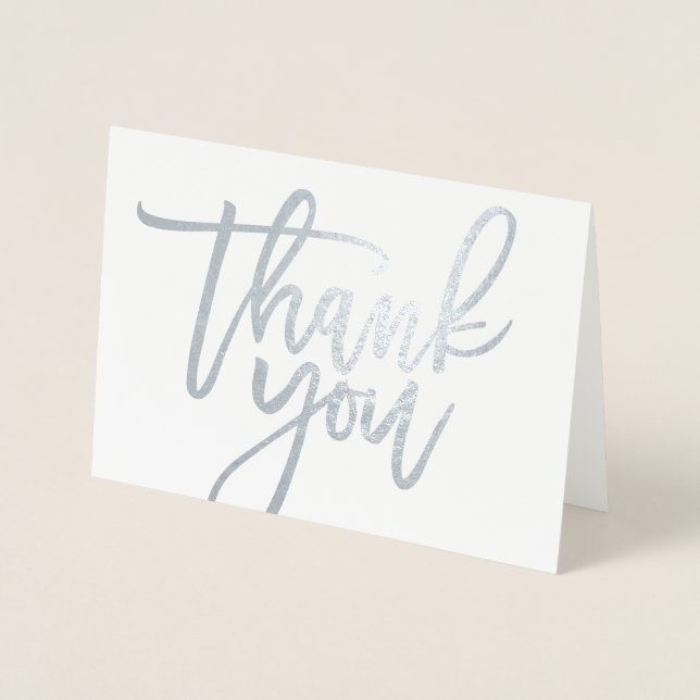 Vielen Dank, Real Foil Script Style 3 Folienkarte (Vorderseite)