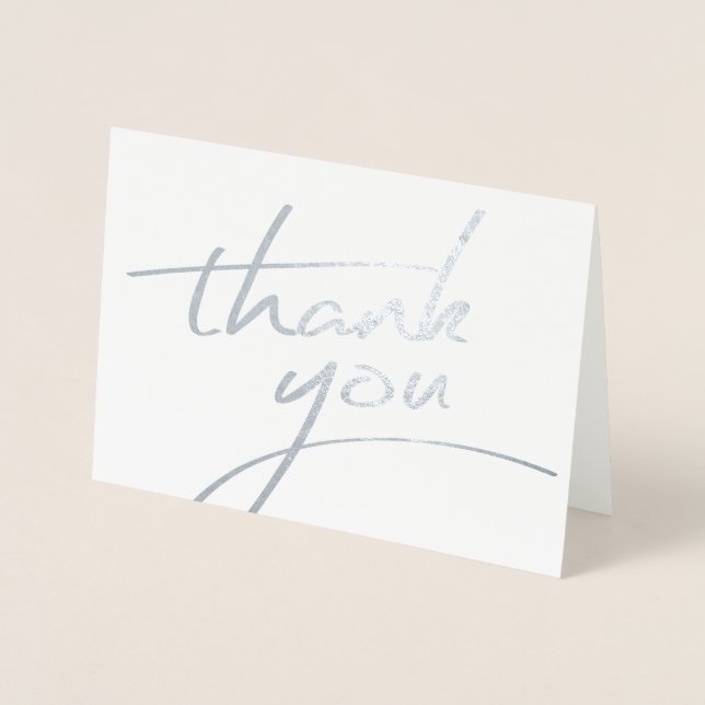 Vielen Dank, Real Foil Script Style 7 Folienkarte (Vorderseite)