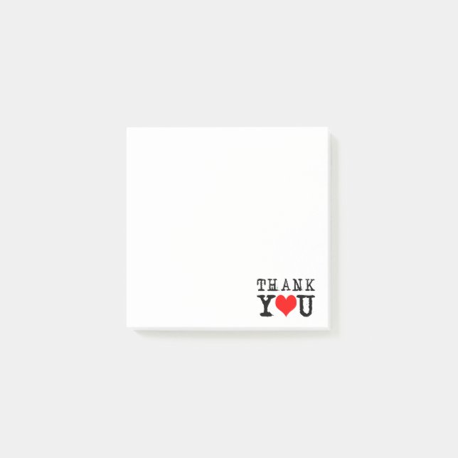 Vielen Dank Red Heart Post-it Klebezettel (Vorderseite)