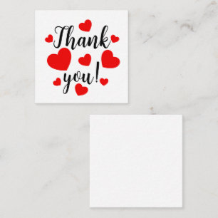 Vielen Dank Red Hearts Begleitkarte