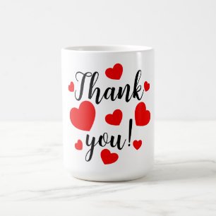 Vielen Dank Red Hearts Kaffeetasse