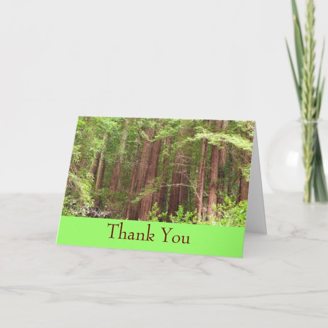Vielen Dank, Redwood Forest Card Dankeskarte (Vorderseite)