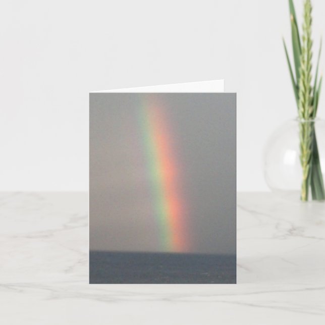 Vielen Dank Regenbogen über Ozeankarte Dankeskarte (Vorderseite)