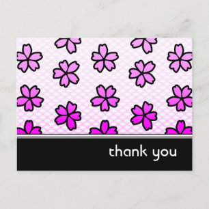 Vielen Dank : Retro floral: Postkarte