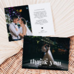 Vielen Dank Retro Text Wedding Dankeskarte<br><div class="desc">Einfache und saubere Hochzeit Dankeschön-Karte mit einem Text,  der "danke" in einem Wirblen Retro-Schriftart.</div>