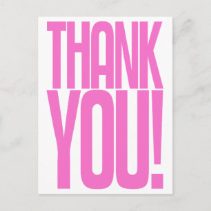 Vielen Dank, Riesenrosa! Loudmouth Postcard Postkarte