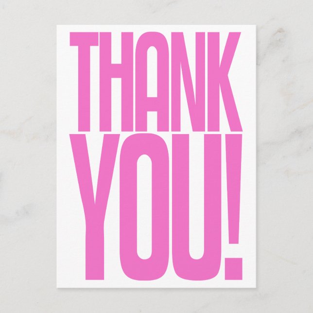 Vielen Dank, Riesenrosa! Loudmouth Postcard Postkarte (Vorderseite)