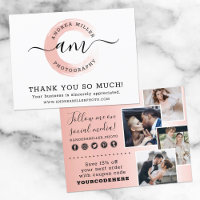 Vielen Dank Rose Gold Minimalistisch Swash Logo 4-