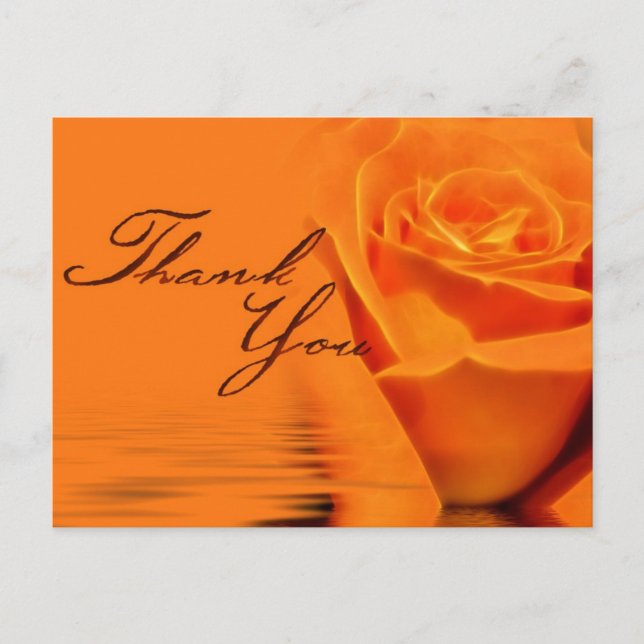 Vielen Dank Rose Postcard Postkarte (Vorderseite)