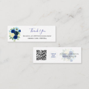 Vielen Dank Royal Blue Rose Discount Code QR Beila Mini Visitenkarte