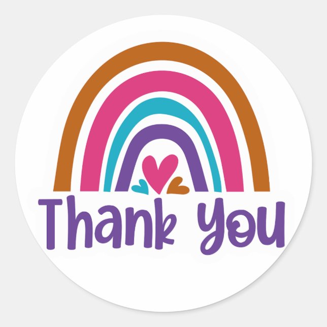 Vielen Dank Runder Aufkleber (Vorderseite)