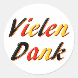 Vielen Dank Runder Aufkleber