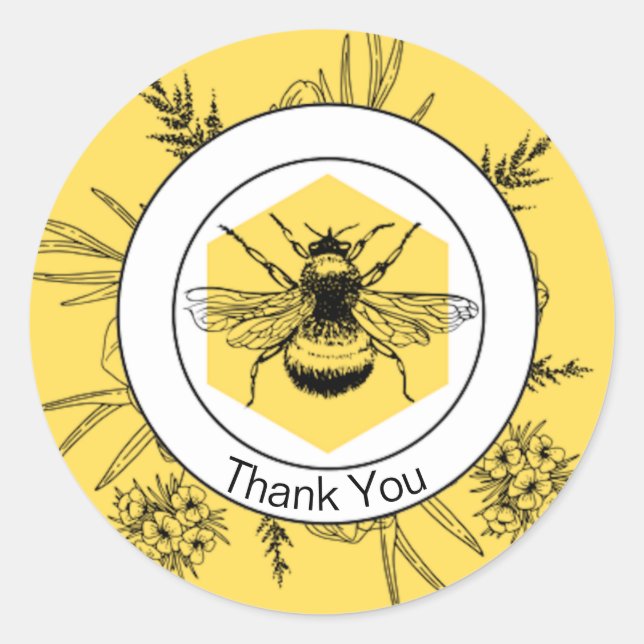 Vielen Dank Runder Aufkleber (Vorderseite)