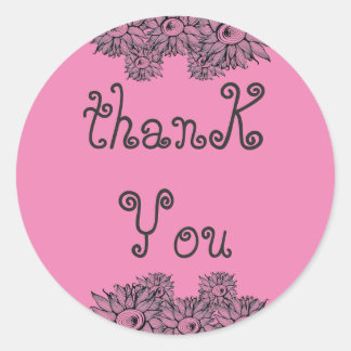 Vielen Dank Runder Aufkleber