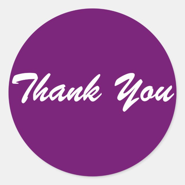 Vielen Dank Runder Aufkleber (Vorderseite)