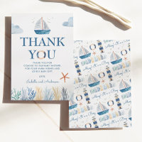 Vielen Dank Sailboat Nautical Baby Dusche