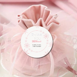 Vielen Dank, Schnee viel Runder Aufkleber