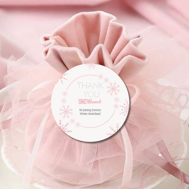 Vielen Dank, Schnee viel Runder Aufkleber (Von Creator hochgeladen)