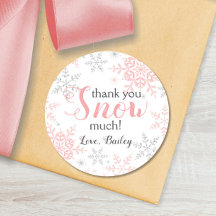Vielen Dank Schnee viel Winter ONEderland Rosa Sch