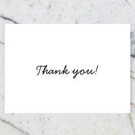 Vielen Dank, Schwarz und Weiß Einladung