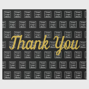 Vielen Dank Script Black Your Logo Hier Vorlage Geschenkpapier