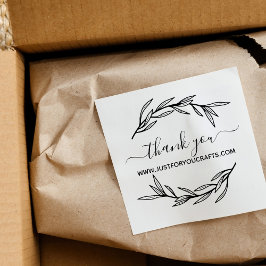 Vielen Dank, Script Website Laurel Leaf Gummistempel