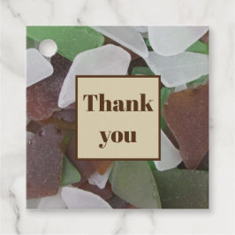 Vielen Dank Sea Glass Foto Beach Wertschätzung Geschenkanhänger