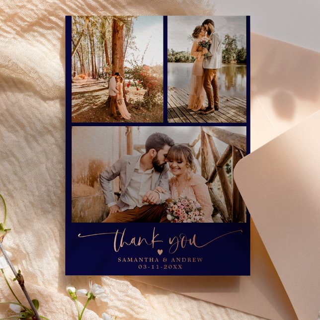 Vielen Dank Seeschrift Herz 6 Fotos Hochzeit Folieneinladung (Von Creator hochgeladen)