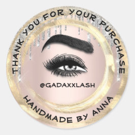 Vielen Dank Shopping Makeup Artist Lash Produkte Runder Aufkleber