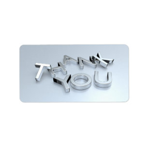 Vielen Dank Silver Wedding Anniversary Labels Adressaufkleber