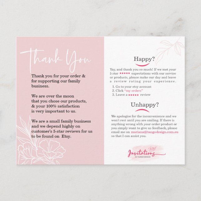 Vielen Dank, Social Media Card. Geschäftsberichte. Postkarte (Vorderseite)