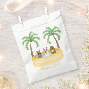 Vielen Dank Sommer Hunde Schwimmbad Geschenktütchen
