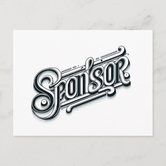 Vielen Dank Sponsor NA OM 12 Stufen Postkarte (Vorderseite)