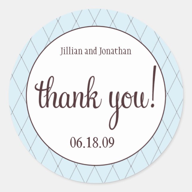 Vielen Dank Sticker Template (Vorderseite)