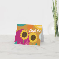 Vielen Dank Sunshine Sunflowers Party Cards