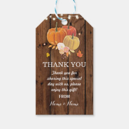 Vielen Dank Tag Favor Tags Pumpkin Wood Wedding Geschenkanhänger