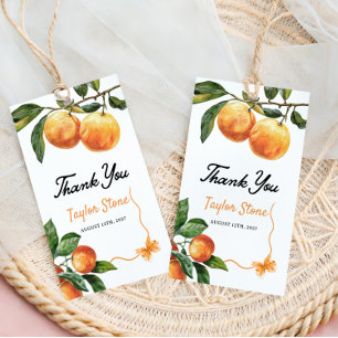 Vielen Dank Tag Orange Gift Tag Babydusche Geschenkanhänger