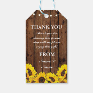 Vielen Dank Tag Sonnenblumen Gefallen Tags Wood We Geschenkanhänger