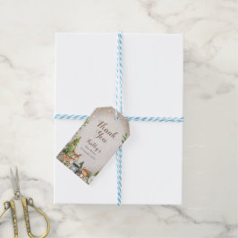 Vielen Dank Tag Winter Woodland Animal White Flora Geschenkanhänger