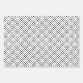 Vielen Dank, Tartan Pattern Sage Green Pastel Geschenkpapier Set