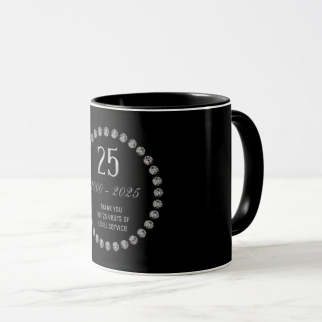 Vielen Dank Tasse 25 Jahre Anniversary Employee Wo (VorderseiteRechts)
